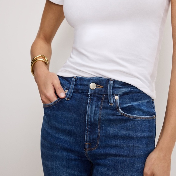 Good American Blue Straight Leg Jeans - Picture 12 of 16